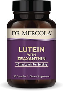 Dr. Mercola Lutein with Zeaxanthin, 30 Servings (30 Capsules), 40 mg Lutein Per Serving, Dietary Supplement, Supports Vision Health and Cognitive Function, Non-GMO in Pakistan