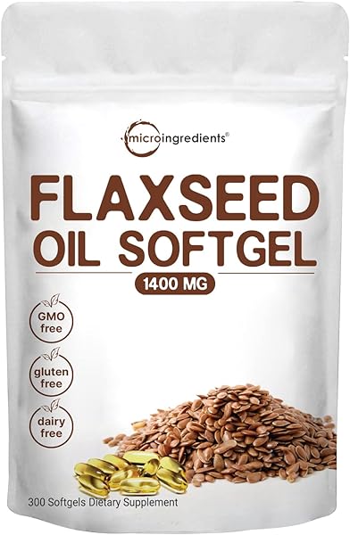 Flaxseed Oil 1400mg Softgels, 300 Counts | w/ in Pakistan