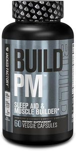 Build PM Night Time Muscle Builder & Sleep Aid - Post Workout Recovery & Sleep Support Supplement w/VitaCherry Tart Cherry, Ashwagandha, & Melatonin - 60 Natural Veggie Pills in Pakistan