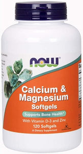 NOW Supplements, Calcium & Magnesium with Vitamin D-3 and Zinc, Supports Bone Health*, 120 Softgels in Pakistan