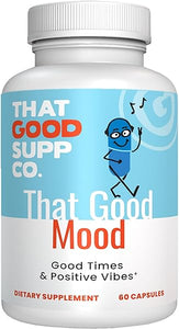That Good Supp Co - That Good Mood Support Supplement for Women & Men  - Mood Booster, Supports with Stress Relief & Cognitive Well Being - Vitamin B12, 5-HTP, Ashwagandha Root, GABA - Made in USA in Pakistan