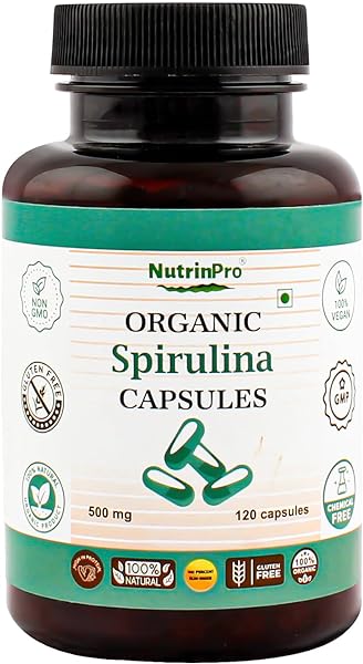 Forty Pack Organic Spirulina Capsules - 100% Pure Vegan, Non-GMO, Gluten Free, Chemical Free (4800) in Pakistan in Pakistan