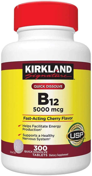 Kirkland Signature Expect More Quick Dissolve B-12 5000 mcg, 300 Tablets