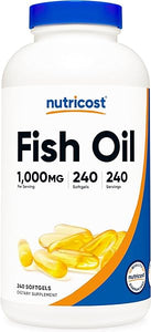 Nutricost Fish Oil Omega 3 Softgels with EPA & DHA (1000mg of Fish Oil, 560mg of Omega-3), 240 Softgels, Non-GMO, Gluten Free. in Pakistan