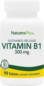 NaturesPlus Vitamin B1 (Thiamin HCI), Sustained Release - 300 mg, 90 Vegetarian Tablets - Gluten-Free - 90 Servings in Pakistan
