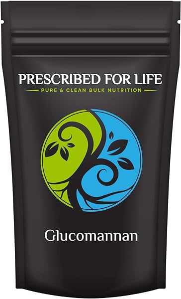Prescribed For Life Glucomannan Powder | Dietary Fiber Supplement Made from Konjac Root | Vegan & Non GMO | 80% Glucomannan (Amorphophallus konjac) (1 kg / 2.2 lb) in Pakistan
