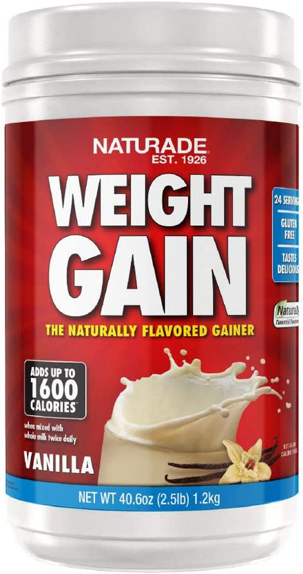 Naturade Weight Gain Instant Nutrition Drink Mix, Vanilla Flavor