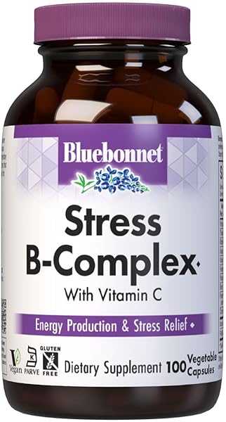 Bluebonnet Nutrition Stress Relief B Complex Vegetable Capsules, Vitamin B6, B12, Biotin, Folate, Vegan, Gluten & Soy & Milk Free, Kosher, Unflavored, 100 Count in Pakistan in Pakistan