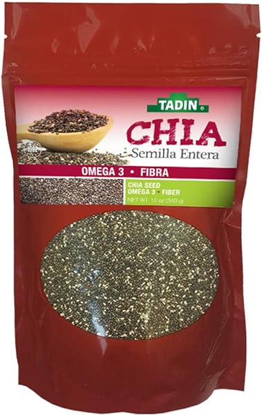 Tadin Chia Seed Natural Dietary Supplement. Protein, Fiber and Omega 3. Promotes Good Health. 12 Oz / 340 g in Pakistan