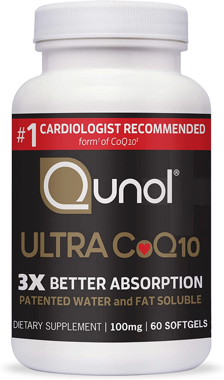 Qunol CoQ10 Softgels Vascular, Stamina and Heart Health Supplement