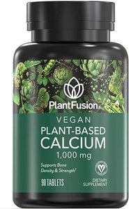PlantFusion Vegan Calcium, Premium Plant Based Calcium (1000mg) Sourced from Icelandic Red Algae, Plus Magnesium, D3, K2, and Boron, 90 Vegan Tablets in Pakistan