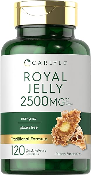 Carlyle Royal Jelly Capsule | 2500mg | 120 Count | Non-GMO and Gluten Free Formula | Traditional Supplement in Pakistan in Pakistan