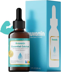 Nuvamin – Liquid Calcium & Magnesium Drops for Baby, Toddlers, Kids, & Adults, 2Fl.Oz (60ml), 30 Daily Servings. Great Taste - All Natural - Vegan - Superior Absorption in Pakistan