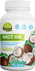Keto MCT Oil Softgels 1000mg: 90-Day Supply, Premium C8 & C10 Blend for Sustained Energy and Weight Management, Made from Natural Coconut Oil, Non-GMO, Gluten-Free 90 softgels in Pakistan