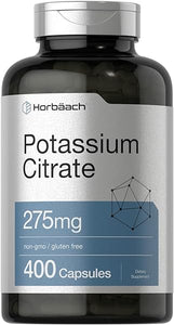 Potassium Citrate Supplement 275 mg | 400 Capsules | Non-GMO, Gluten Free | by Horbaach in Pakistan