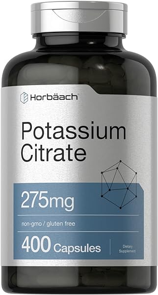 Potassium Citrate Supplement 275 mg | 400 Capsules | Non-GMO, Gluten Free | by Horbaach in Pakistan in Pakistan