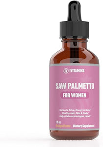 Saw Palmetto for Women | Helps to Reduce Hair Loss, Supports Healthy Hair, Skin, Nails, Energy, Mood & More | DHT Blocker for Women Hair Growth | Saw Palmetto for Women Hair Loss | 1 fl oz in Pakistan