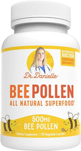 Bee Pollen from Dr. Danielle, Natural Bee Pollen Supplement, 500mg, 120 Veggie Capsules in Pakistan