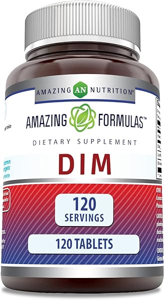 Amazing Formulas DIM (Diindolylmethane) 100mg 120 Tablets Supplement | Non-GMO | Gluten Free | Made in USA in Pakistan