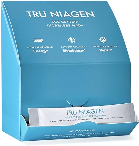 TRU NIAGEN Multi Award Winning Patented NAD+ Boosting Supplement Nicotinamide Riboside Powder NR for On-The-Go. Cellular Energy, Repair, Healthy Aging - 30ct/300mg - Good Source of Fiber in Pakistan in Pakistan