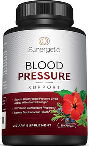 Premium Blood Pressure Support Supplement For Cardiovascular & Heart Health with Garlic, Hawthorn & Hibiscus - 90 Capsules in Pakistan