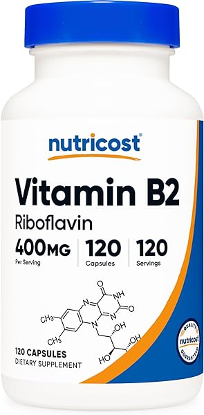 Nutricost Vitamin B2 (Riboflavin) 400mg, 120 Capsules - Gluten Free, Non-GMO in Pakistan in Pakistan