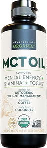 Viva Naturals Organic MCT Oil for Keto Coffee (16 fl oz) - Best MCT Oil Supplement to Support Energy and Mental Clarity, USDA Organic, Non-GMO and Paleo Certified & Keto Friendly in Pakistan