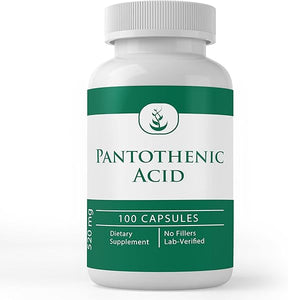 PURE ORIGINAL INGREDIENTS Pantothenic Acid (100 Capsules) Pure, Vitamin B5, Calcium Supplement in Pakistan