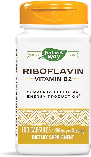 Nature's Way Riboflavin Vitamin B2, Supports Cellular Energy Production*, 100mg per Serving, 100 Capsules in Pakistan in Pakistan