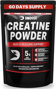DMoose Creatine Monohydrate Powder - Creatine Powder for Muscle Gain & Recovery Supplement - 300g Per Serv (5g) 2 Scoops - 60 Servings in Pakistan