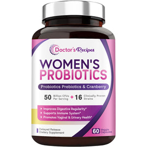 Doctor's Recipes Women’s Probiotic, 60 Caps 50 Billion CFU 16 Strains Supplement in Pakistan