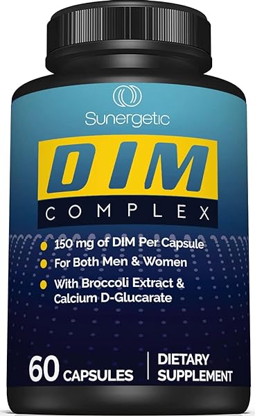 Premium DIM Supplement–Includes 150mg DIM (diindolylmethane), Broccoli, Calcium D-Glucarate & Bioperine- DIM Capsules for Men & Women–DIM Complex for Menopause Support & Balance - 60 DIM Capsules in Pakistan