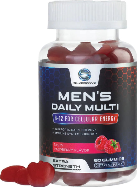 Men's Multivitamin Gummy - Daily Immune & Energy Support Supplement with Vitamins A, B12, C, D, Biotin, Zinc - Chewable Gummy Adult Multi Vitamin & Mineral - Non-GMO & Gluten Free - 60 Gummies in Pakistan