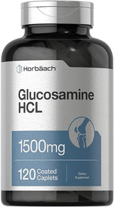 Glucosamine HCL | 1500mg | 120 Caplets | Non-GMO and Gluten Free Supplement | by Horbaach in Pakistan