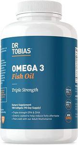 Dr. Tobias Omega-3 Fish Oil, Triple Strength, Supports Brain & Heart Health, 2000 mg per Serving, 180 Soft Gels (2 Daily) in Pakistan