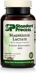 Standard Process Magnesium Lactate - Magnesium Lactate Supplement for Cell Energy, Muscle & Bone Support - Heart & Nervous System Support - Bioavailable & Absorbable Form of Magnesium - 90 Capsules in Pakistan