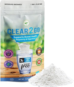 Prebiotic Fiber Supplement Powder - Inulin Soluble Fiber - All Natural Sugar & Gluten Free Dietary Fiber - Daily Fiber for Bowel Health - Nutritional Designs Clear 2 Go - 15.8 Oz in Pakistan