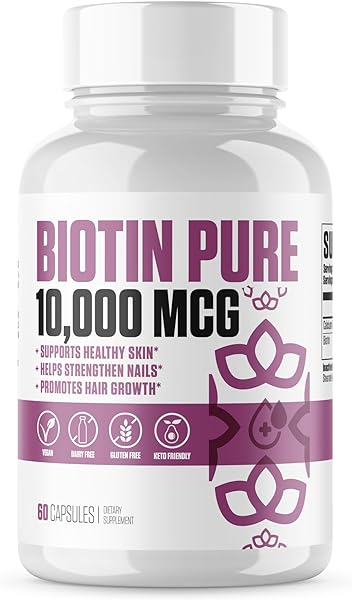 Biotin Pure 10,000 MCG + Calcium | #1 New Max in Pakistan