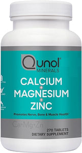 Qunol Calcium 3 in 1 Tablets with Calcium, Magnesium & Zinc for Immune Support, Bone, Nerve, and Muscle Health Supplement, 270 Count in Pakistan