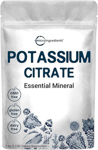 US Origin Potassium Citrate Powder, 1 KG (35 Ounce), Essential Electrolyte Supplement, Supports Mineral Balance, Heart Health and Immune System, Vegan Friendly in Pakistan