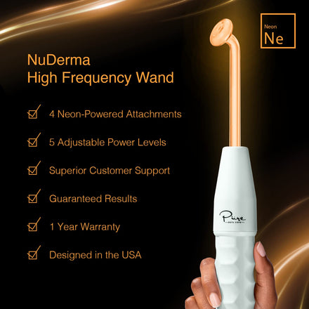 NuDerma Portable Skin Therapy Wand Machine Anti-Aging - Skin Tightening - Wrinkle Reducing