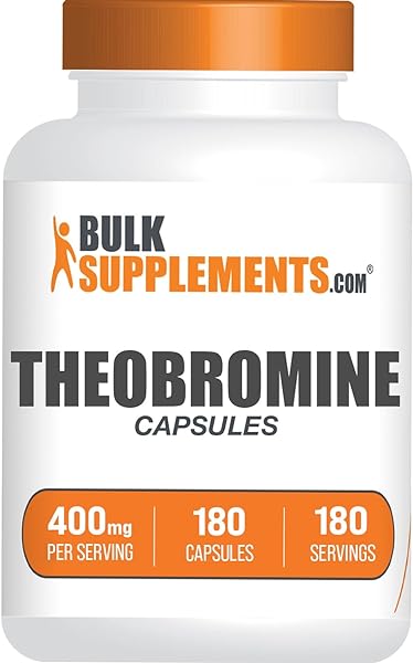 BULKSUPPLEMENTS.COM Theobromine Capsules - Theobromine Supplement, Nootropic Supplement, Theobromine 400mg - Brain & Energy Support - Gluten Free, 1 Capsule per Serving, 180 Capsules in Pakistan in Pakistan