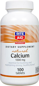 Rite Aid Calcium Supplement, 1000 mg - 100 Tablets | Supports Bone Health | Calcium Pills | Vitamin Calcium | Bone Health Supplement | Bone Supplement | Calcium Capsules | Calcium Tablets in Pakistan