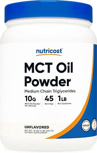 Nutricost MCT Oil Powder 1LB (16oz) - Great for Keto, Ketosis and Ketogenic Diets - Zero Net Carbs, Non-GMO + Gluten Free (Medium Chain Triglyceride) in Pakistan