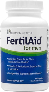 Fairhaven Health FertilAid for Men Prenatal Male Fertility Supplement | Count and Motility Support Pre-Conception Vitamin for Him | Complex Includes L-carnitine, Zinc, and Folate | 90 Capsules in Pakistan