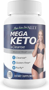 Mega Keto Diet + Cleanse - Slim Stomach Fast By Reducing Bloat - Blast Out Carbs to Support Ketosis - Digestive Cleansing Ketogenic Support - Body Cleanse & Liver Cleanse - Help Support Overall Health in Pakistan