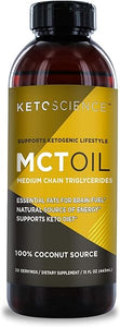 Keto Science Ketogenic MCT Oil Dietary Supplement, Made from 100% Coconuts, Sustained Natural Energy, Helps Burn Fat and Weight Loss, Unflavoured, 15 Fl Oz in Pakistan