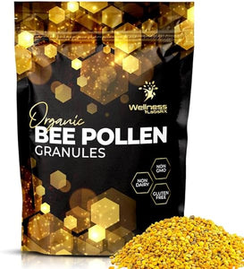 Organic Bee Pollen Granules - Bee Pollen Supplement Super Food Packed with Proteins, Vitamins & Minerals - Kosher Certified, Gluten-Free - Immune Support, Energy Boost, and Digestive Wellness - 1 Lb in Pakistan