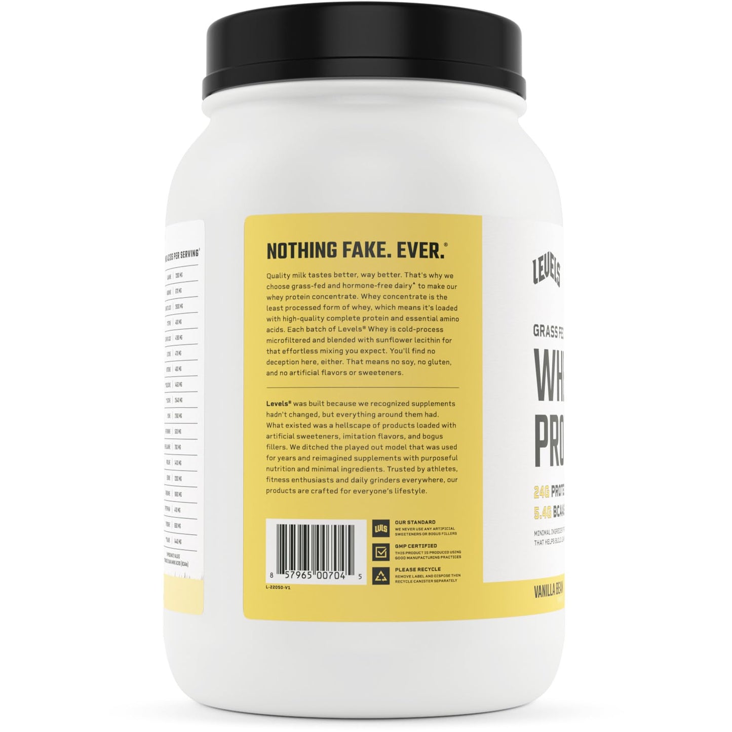 Levels Grass Fed 100% Whey Protein, No Hormones, Vanilla Bean, Supplement in Pakistan