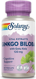 Solaray One Daily Ginkgo Biloba Leaf Extract | Healthy Blood Circulation, Memory & Brain Function Support (60 VegCaps) (60 VegCaps) in Pakistan